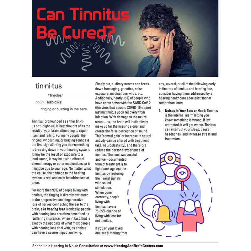 Can Tinnitus Be Cure Report
